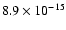 $ 8.9\times10^{-15}$