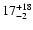 $ 17^{\rm +18}_{-2}$