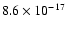 $ 8.6\times10^{-17}$