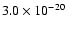 $ 3.0\times10^{-20}$