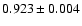 $0.923\pm0.004$