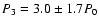 $P_3=3.0\pm1.7P_0$
