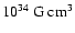 $10^{34}~{\rm G~cm^3}$