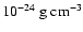 $10^{-24}~{\rm g~cm^{-3}}$