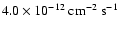 $4.0 \times 10^{-12}~{\rm
cm^{-2}~s^{-1}}$