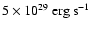 $5 \times 10^{29}~{\rm
erg~s^{-1}}$