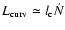$L_{\rm curv} \simeq l_{\rm c} \dot{N}$