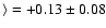 $\rangle =
+0.13\pm 0.08$