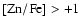$\rm [Zn/Fe] > +1$