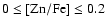 $0\leq {\rm [Zn/Fe]}\leq
0.2$