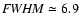 ${\it FWHM} \simeq 6.9$