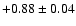 $+0.88\pm 0.04$