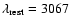 $\lambda_{\rm
rest} = 3067$
