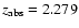 $z{_{\rm abs}} = 2.279$