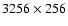 $3 256 \times 256$