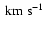 $~ {\rm km~ s}^{-1}$