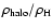 $\rho_{\rm halo}/\rho_{\rm H}$