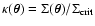 $\kappa(\vec{\theta})=\Sigma(\vec{\theta})/\Sigma_{\rm crit}$