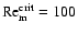 ${\rm Re}_{\rm m}^{\rm crit} = 100$