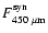 $F^{\rm syn}_{\rm 450~\mu m}$