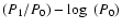 $(P_1/P_0)-\log~(P_0)$