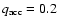 $q_{\rm acc}=0.2$
