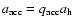 $a_{\rm acc} = q_{\rm acc} a_{\rm h}$