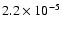 $2.2\times10^{-5}$