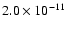 $2.0\times10^{-11}$