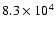 $8.3\times10^{4}$