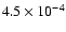 $4.5\times10^{-4}$