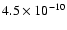 $4.5\times10^{-10}$