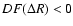 $DF(\Delta R) < 0$