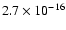 $2.7\times 10^{-16}$