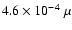 $4.6\times10^{-4}~\mu$