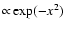 ${\propto}\exp(-x^2)$