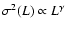 $\sigma^2 (L)\propto L^{\gamma}$