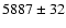 $5887\pm32 $