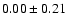 $ 0.00\pm0.21$