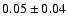$ 0.05\pm0.04$