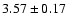 $3.57\pm0.17$