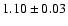 $1.10\pm0.03$