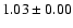 $1.03\pm0.00$