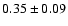 $ 0.35\pm0.09$