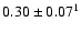 $ 0.30\pm0.07^1$