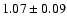 $1.07\pm0.09 $