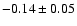 $-0.14\pm0.05 $