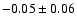 $ -0.05\pm0.06$