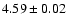 $ 4.59\pm0.02 $