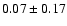 $ 0.07\pm0.17$